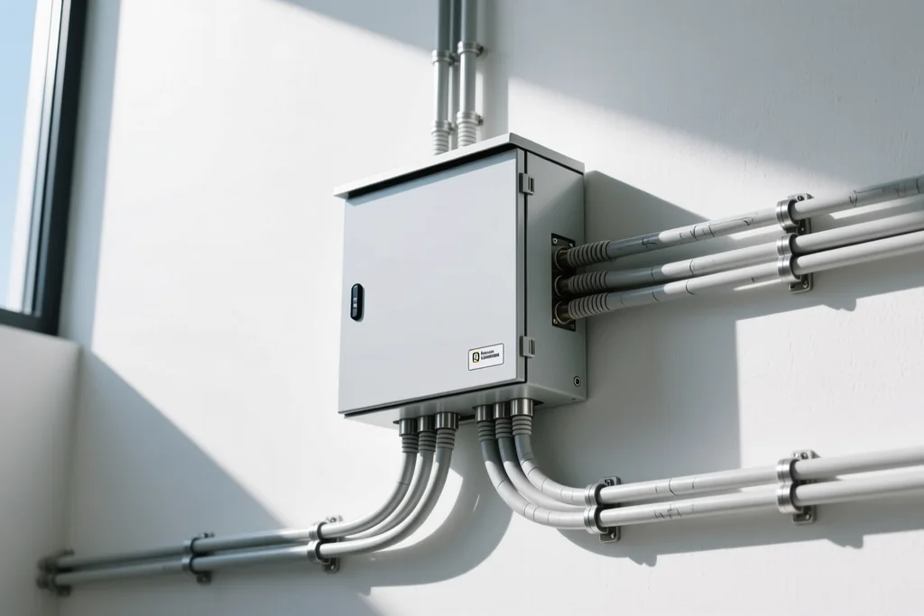 Ficha técnica de un módulo fotovoltaico con sus datos eléctricos