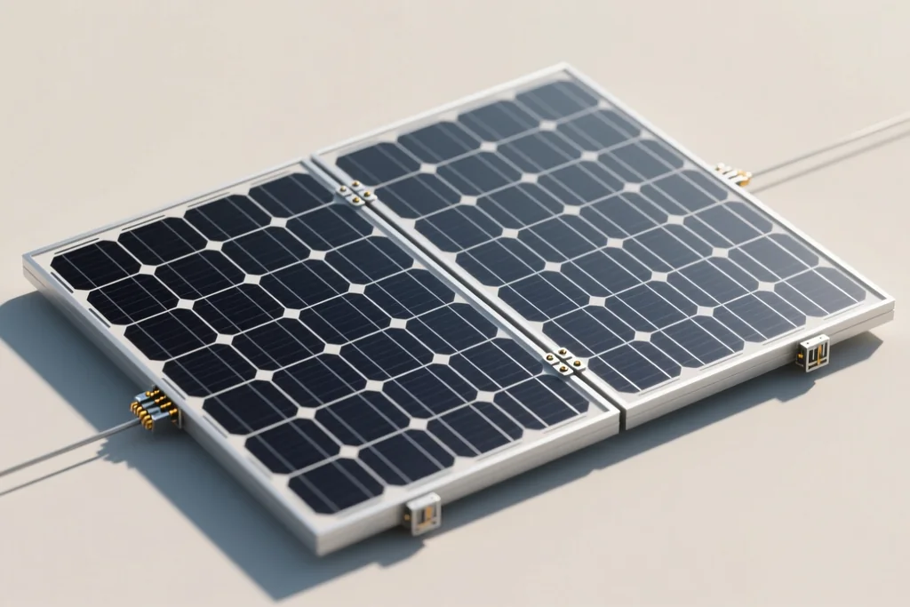 Módulos fotovoltaicos instalados en hileras sobre una cubierta industrial