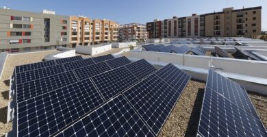 paneles solares en techos planos