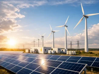 Centrales híbridas solar y eólica en la energía